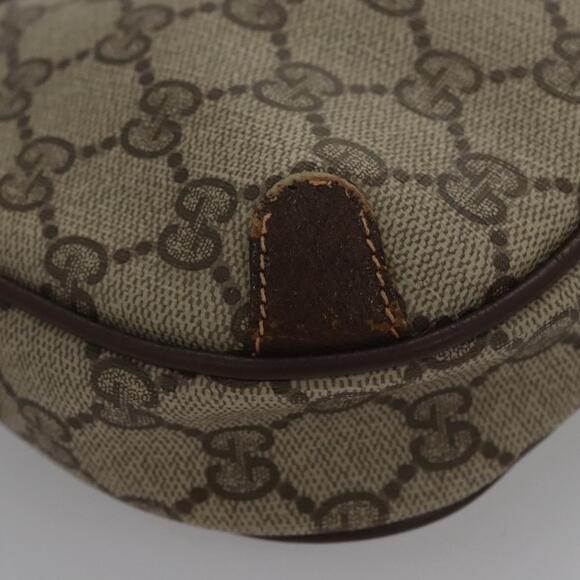 GUCCI GG Supreme Web Sherry Line Shoulder Bag Pvc Beige Red - Picture 12 of 16